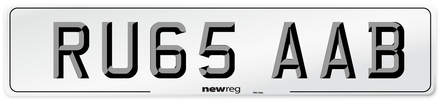 RU65 AAB Number Plate from New Reg